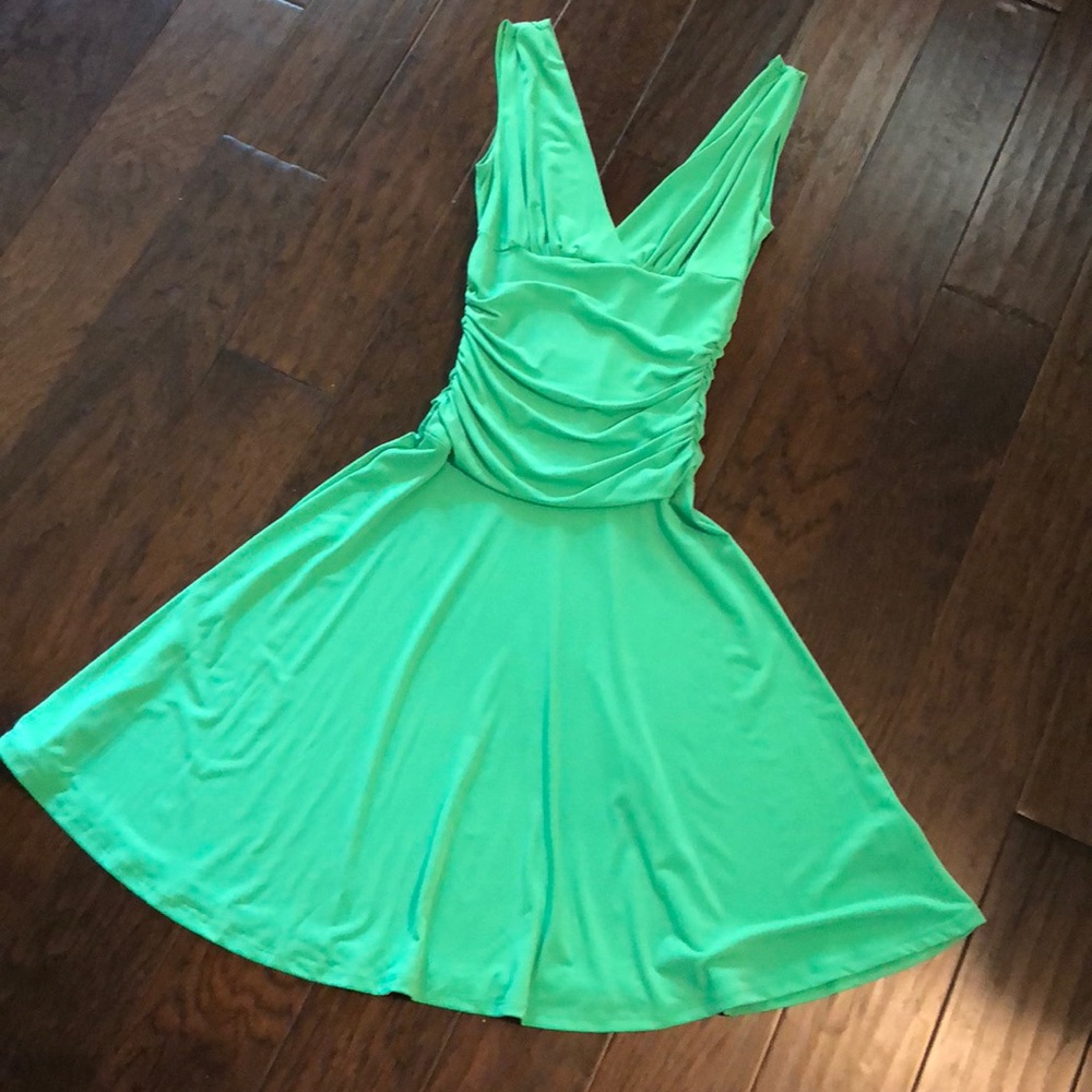 🎉HP🎉 Green V Neck Party Prom Dress - Picture 1 of 5